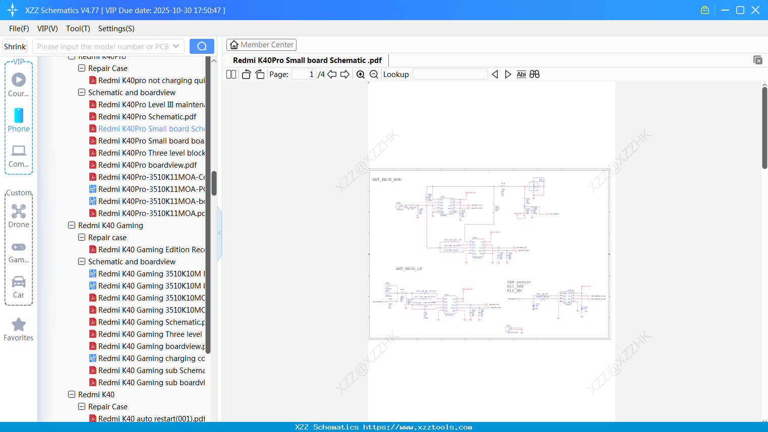 Xiaomi Redmi K40Pro Small Board Schematic